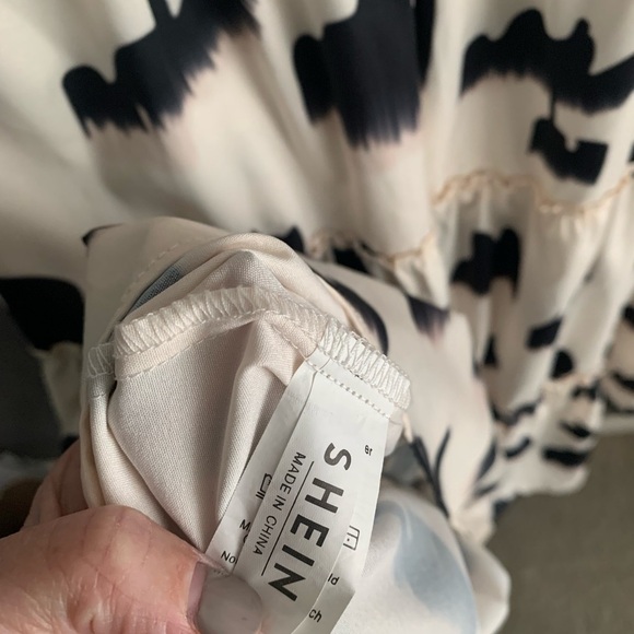 Black and white dress puff sleeves SHEIN - Picture 5 of 5